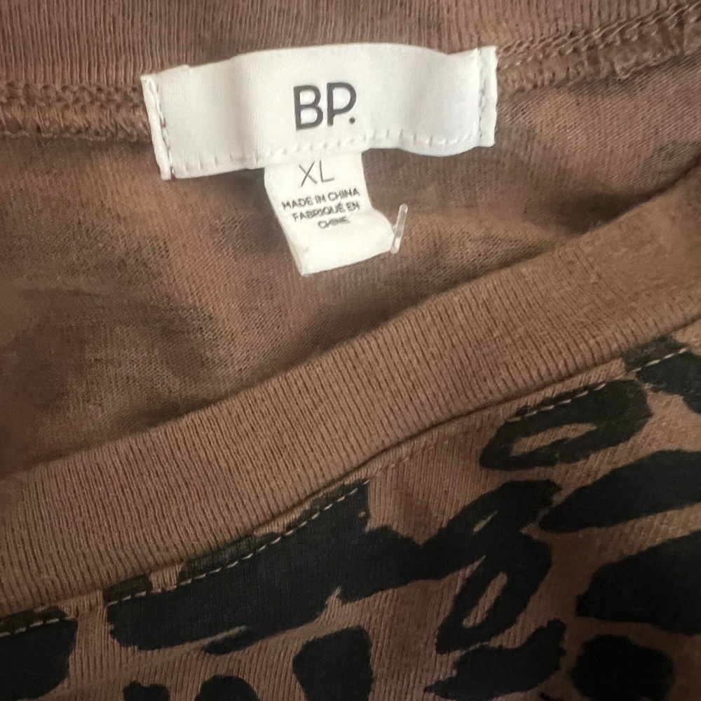 BP. Brown Leopard Print T Shirt Dress - Picture 6 of 7